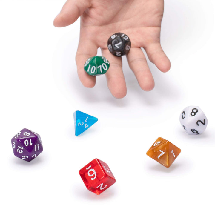 Polyhedral Dice - Set of 126 Multi-Colored Dice for Role Playing Games (RPG), DND, MTG, and Other Dice Games