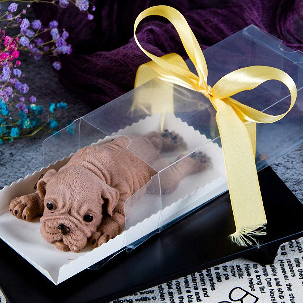 Fewo 2 Pack 3D Shar Pei Dog Silicone Molds for Baking M
