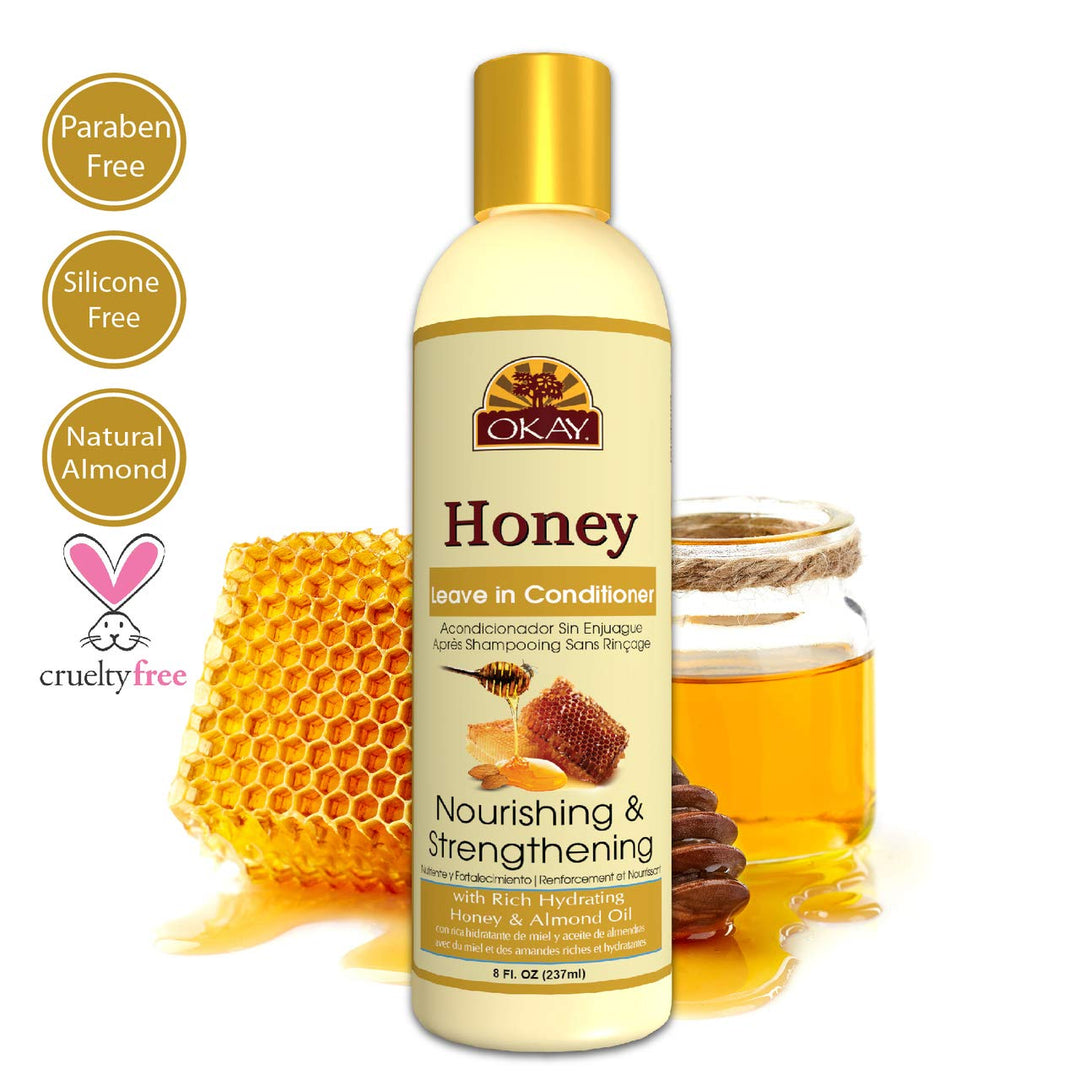 OKAY Honey Nourishing &amp; Strengthening Leave-in Conditioner, 8 Ounce