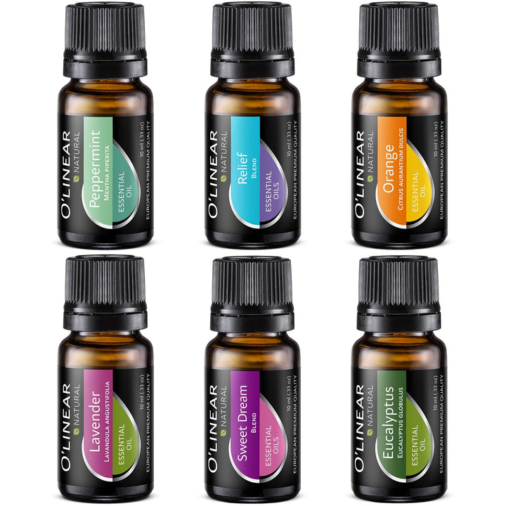 Essential Oils Set - Top 6 (4 Oils &amp; 2 Blends) 