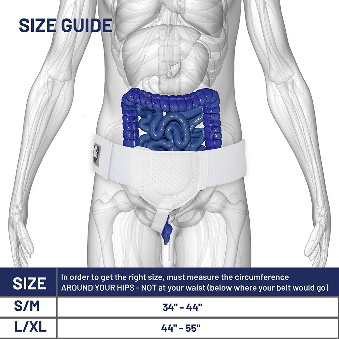 Everyday Medical Hernia Support Guard/ Belt For Men I Left or Right Side I Post Surgery Men’s Truss For Inguinal, Groin Hernias I Adjustable Waist Strap I SMALL/MEDIUM
