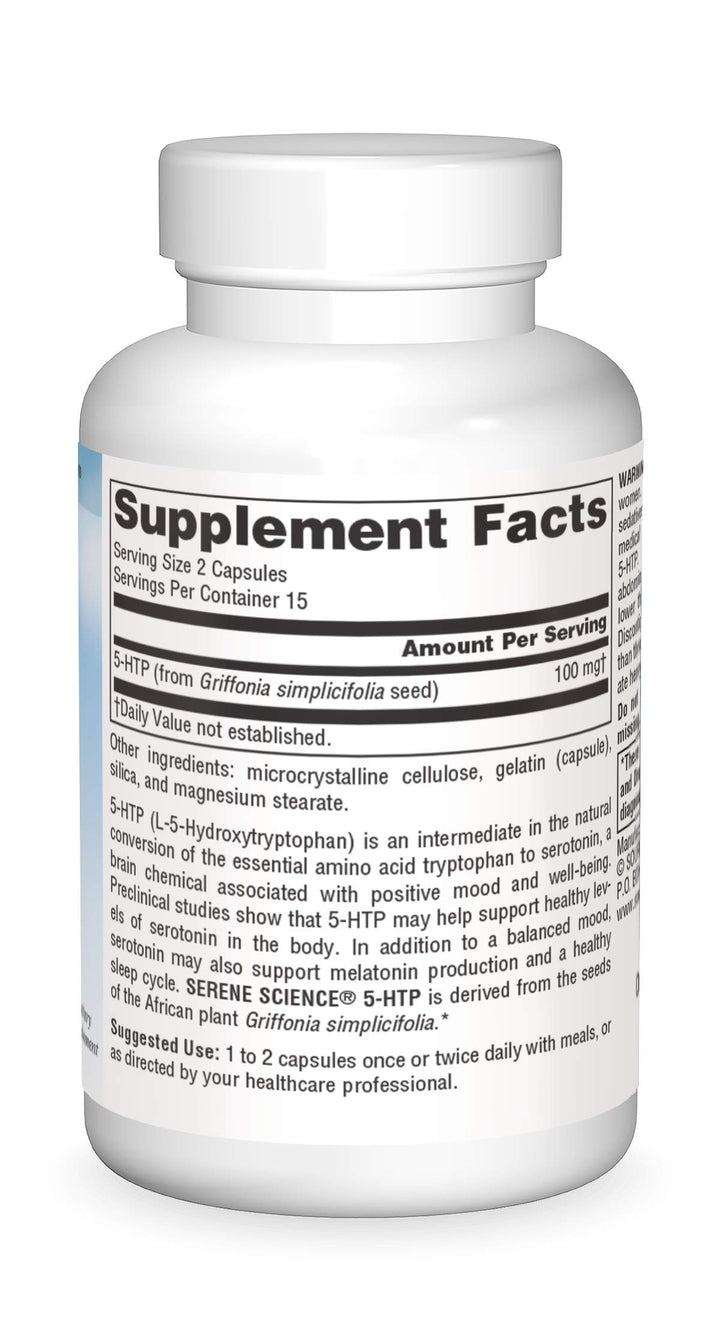 Source Naturals Serene Science 5-HTP, 50mg - 30 Capsule