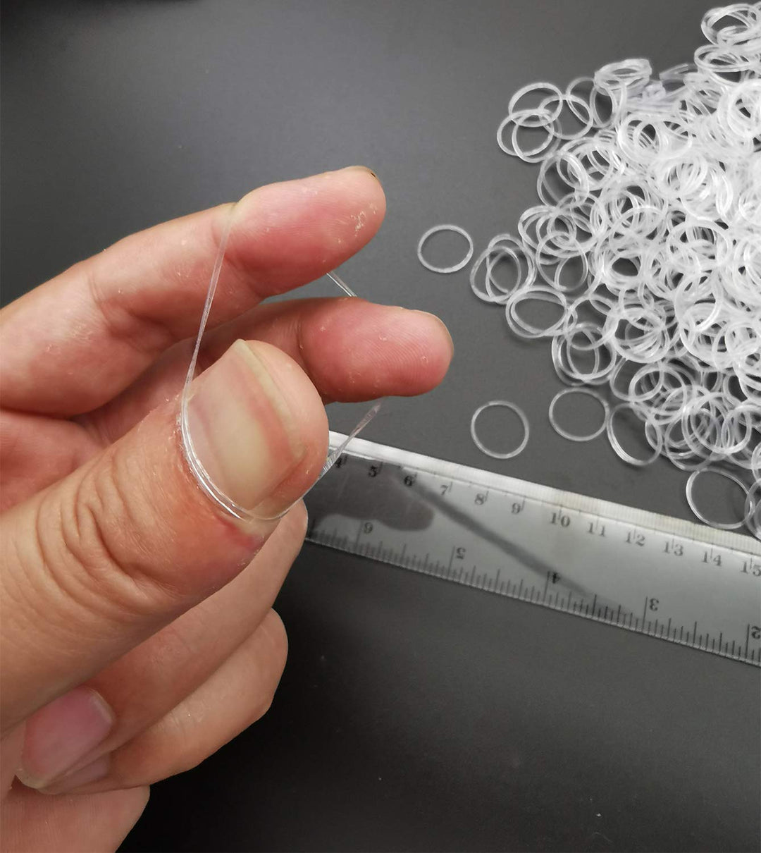 Mini Clear Rubber Bands, Soft Elastic Bands, Premium Sm