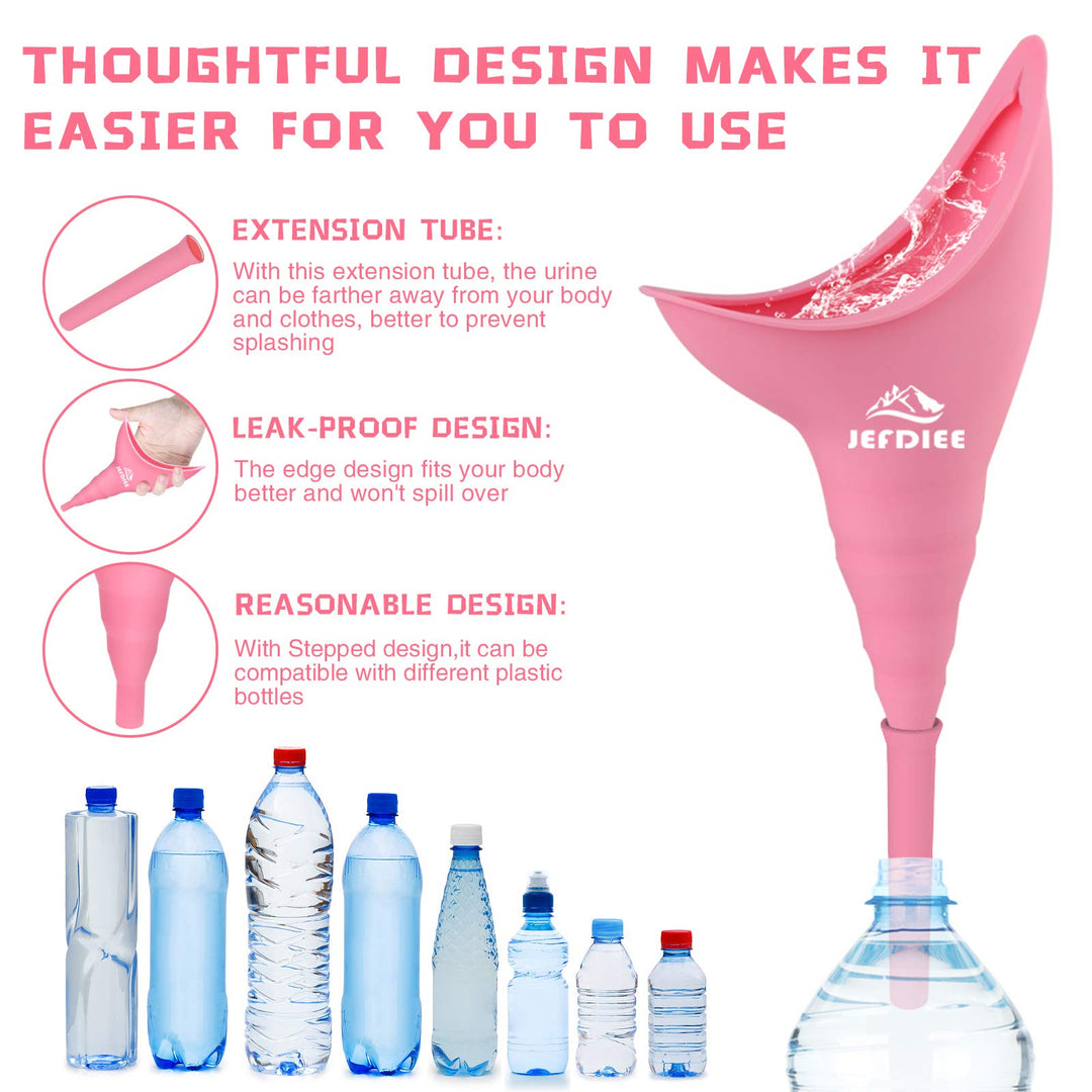 BLABOK Female Urination Device,Silicone Pee Funnel for Women,Female Urinal Women Pee Funnel Allows Women to Pee Standing Up, Reusable Womens Urinal is Ideal for Camping,Hiking,Outdoor Activities