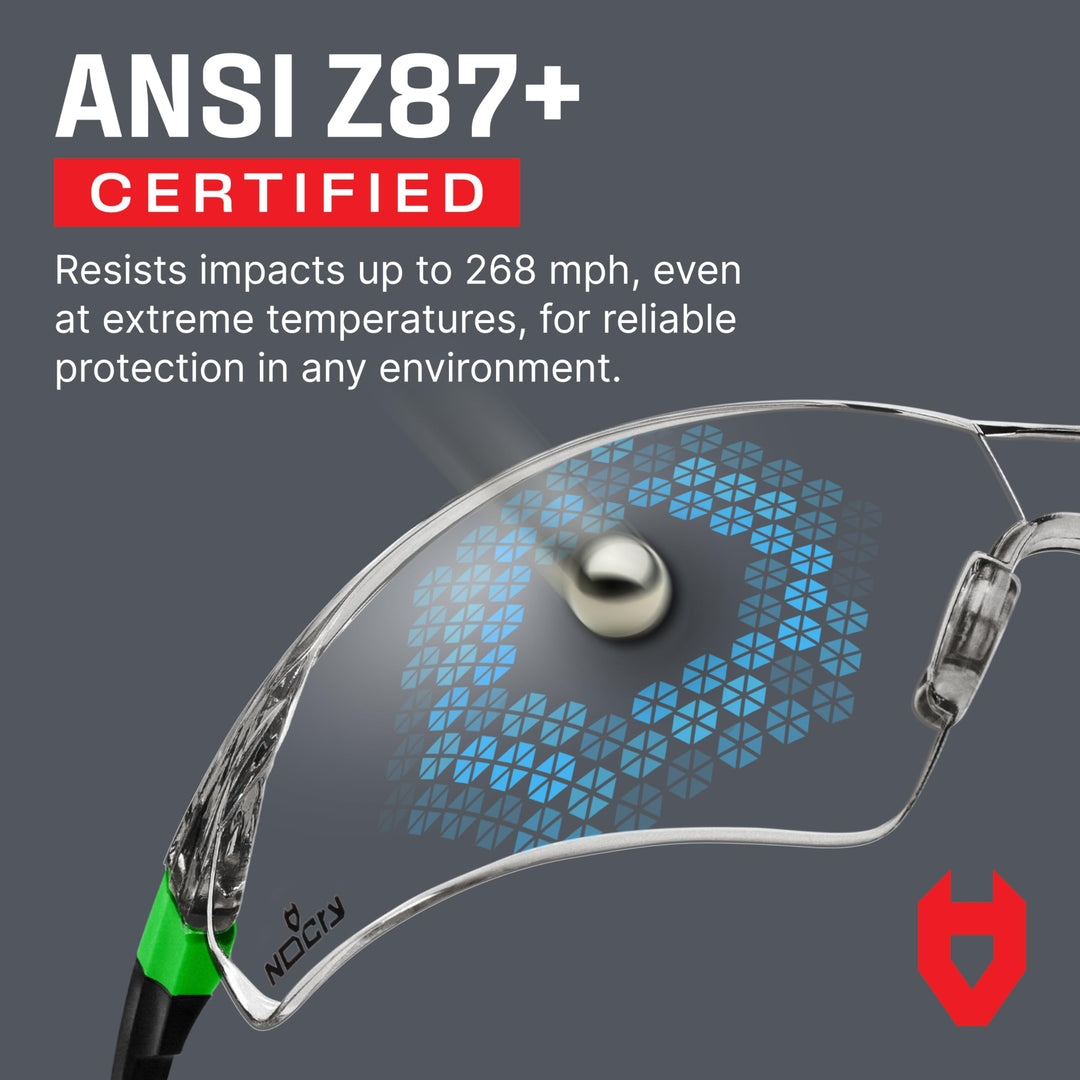 Clear Safety Glasses for Men and Women with Anti-Fog and Scratch Resistant Wrap Around Lenses, Adjustable Temples and Nose Pads — Certified ANSI Z87 Safety Glasses — 100% UV Protective Eyewear