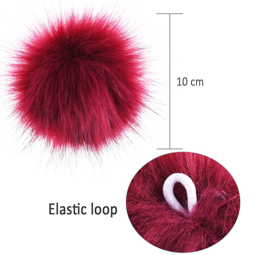 SIQUK 46 Pieces Faux Fur Pom Pom Balls DIY Faux Fox Fur