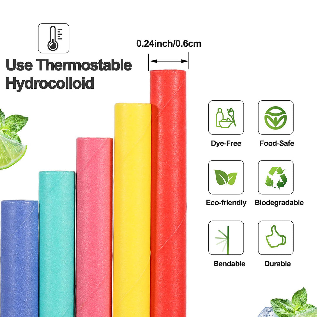 Pro Mael Paper Drinking Straws, Flexible Straws for Jui