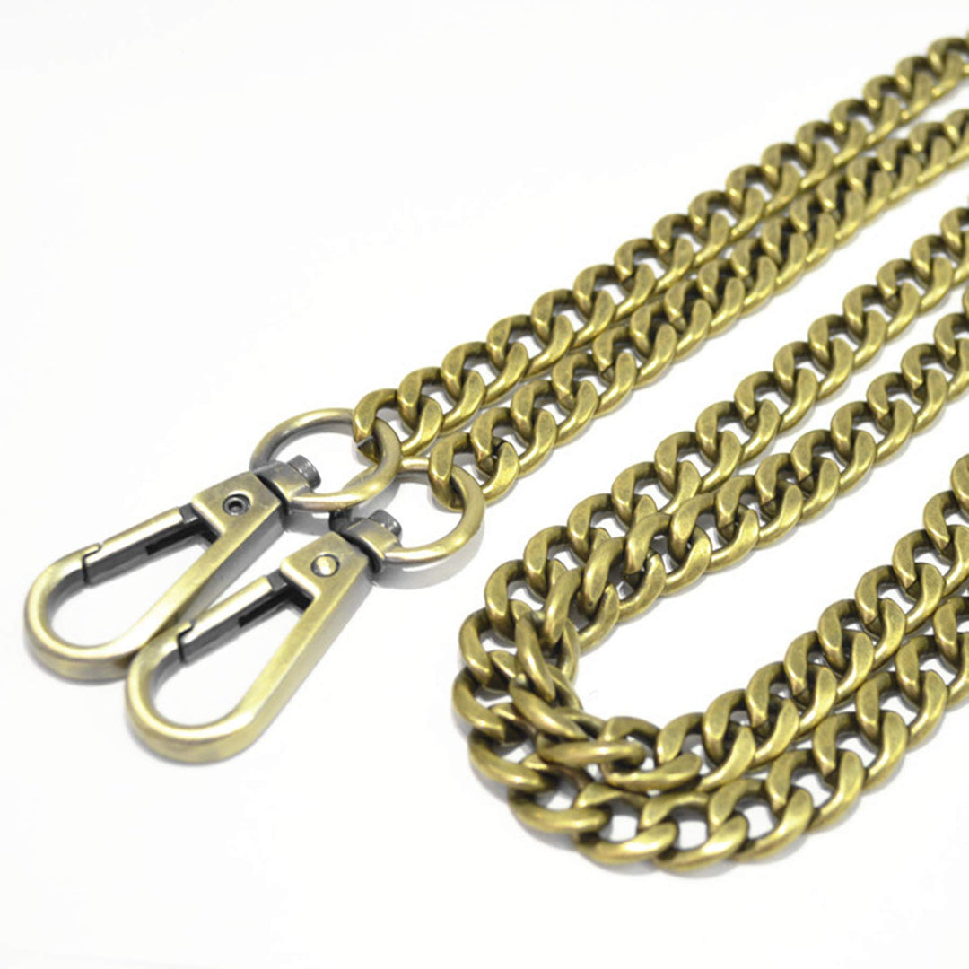 DIY Iron Flat Chain Strap Handbag Chains Purse Chain Straps Shoulder Cross Body Replacement Straps with Metal Buckles (55, Bronze)
