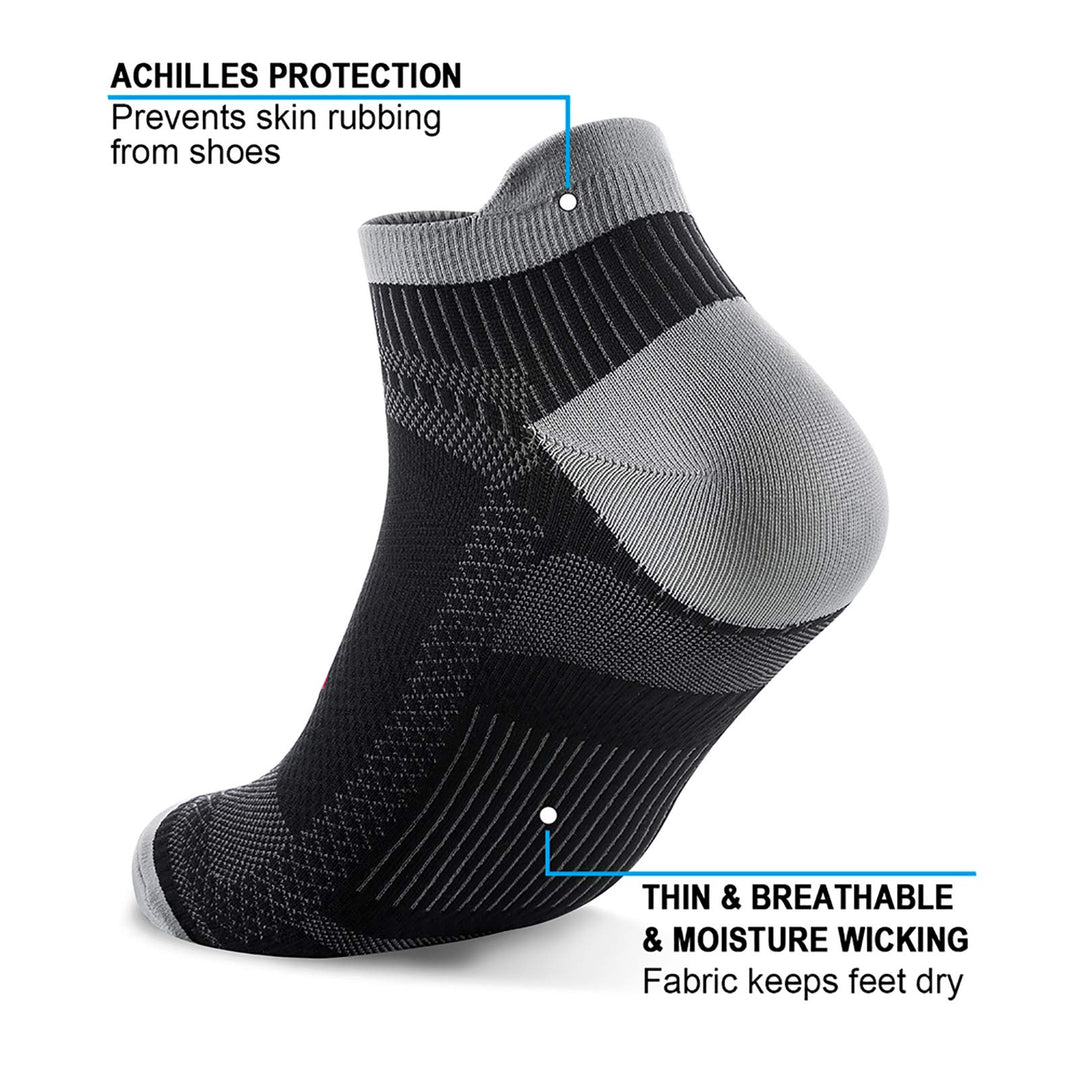 Ankle Compression Socks for Men and Women (6 Pairs), Low Cut Running Short Compression Plantar Fasciitis Socks Women with Ankle Support for Cyling, Athletic,achilles tendon