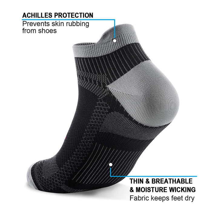 Ankle Compression Socks for Men and Women (6 Pairs), Low Cut Running Short Compression Plantar Fasciitis Socks Women with Ankle Support for Cyling, Athletic,achilles tendon