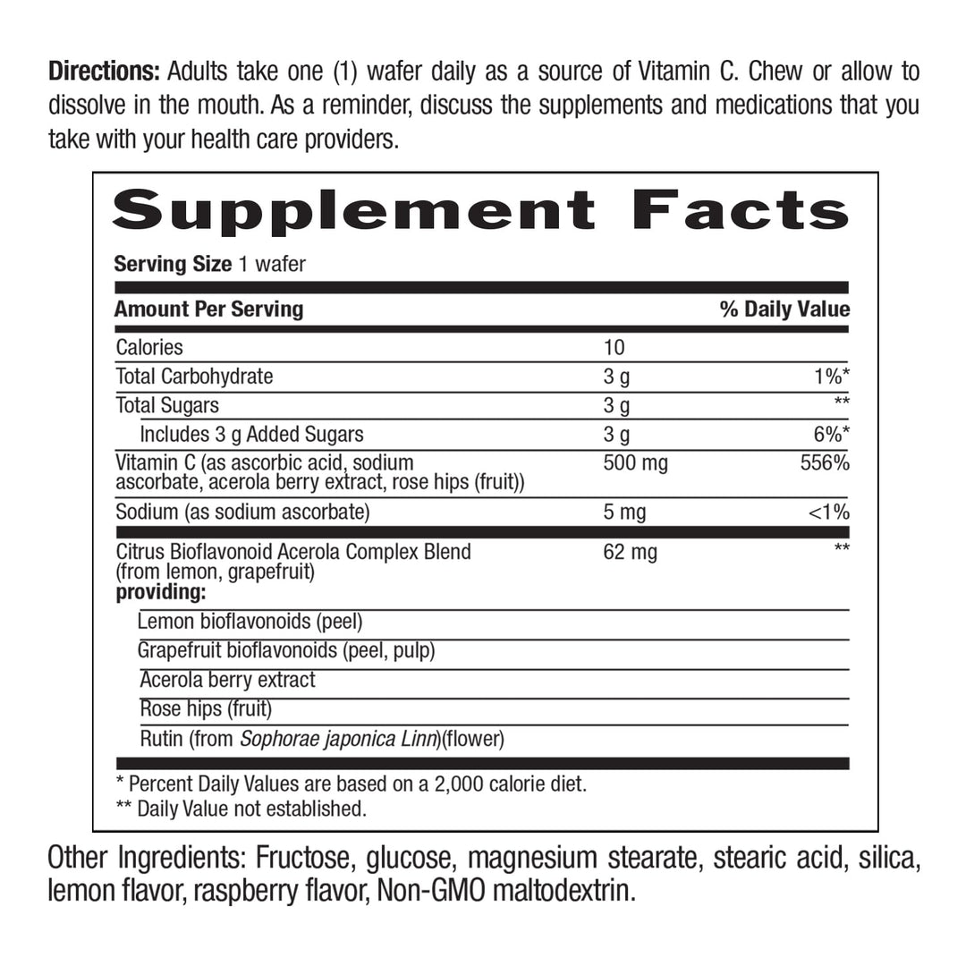 Country Life Acerola Vitamin C Complex, 500mg, Chewable
