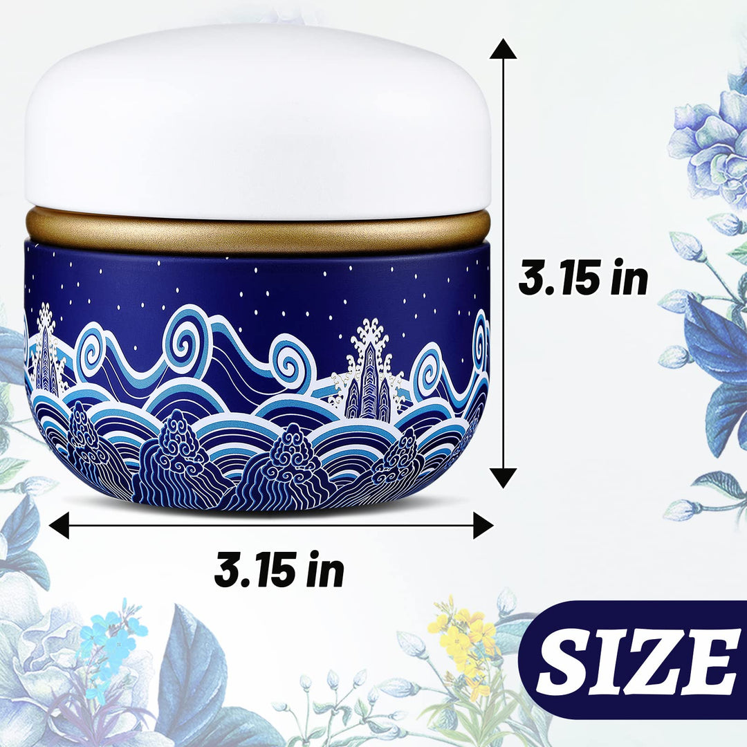 Body Powder Case with Powder Puff Powder Container Tea Canister for Baby and Adult Body Talcum Powder Tea Box (Pink Flower)