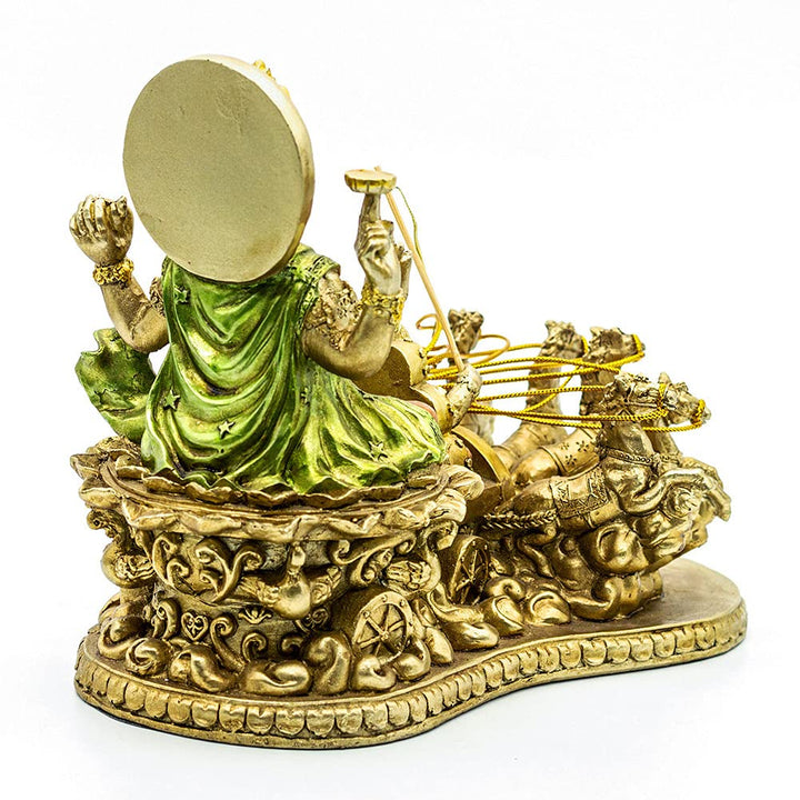 Hindu God Lord Surya-Sun Sculpture - India Religiou Gifts Handicraft God Suryadev Figurine Hinduism Murti Home Mandir Temple Altar Pooja Item Diwali Wedding Birthday Gifts for Indian People