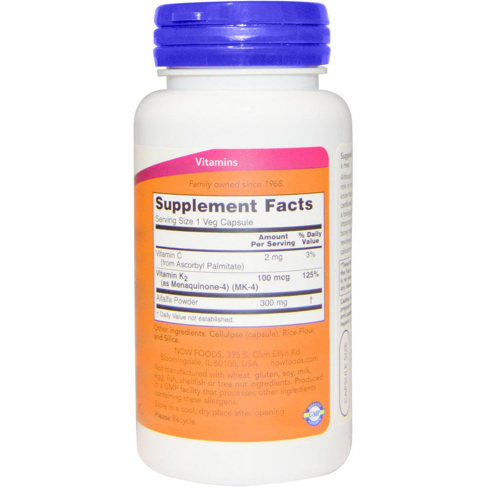 Vitamin K-2,100mcg, 100 caps (Pack of 2)