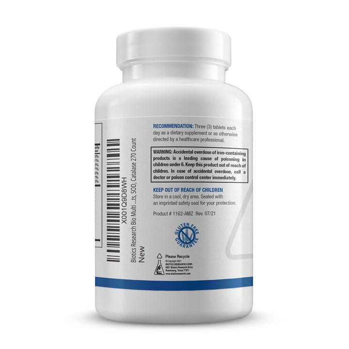 Bio-Multi Plus - Robust Foundational Multivitamin/Mineral Formula, Contains Plant-Based Trace Minerals 270 Tablets
