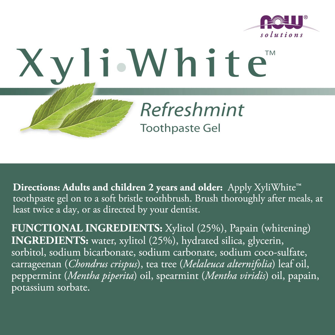NOW Foods Solutions, Xyliwhite™ Toothpaste Gel, Refresh