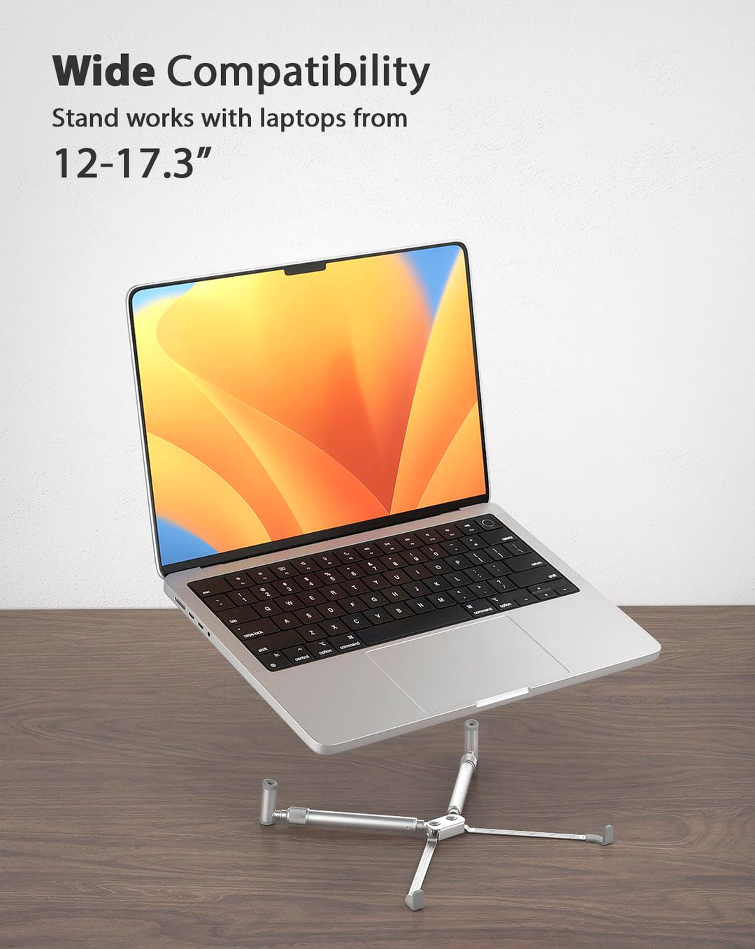 Laptop Riser - Premium Cooling Stand, Portable Laptop Stand for 12-17.3 Compatible with All Laptops MacBook Pro Air, Ideal Travel Ergonomic Compact Aluminum Adjustable, Foldable Laptop Stand