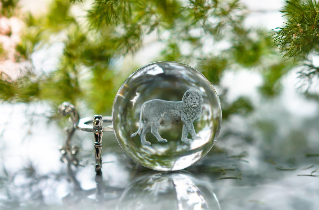 HDCRYSTALGIFTS 60mm Crystal Decorative Ball 3D Laser Et
