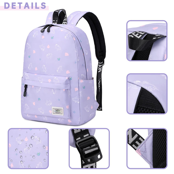 mygreen Waterproof School Backpack for Girls Teens Cute