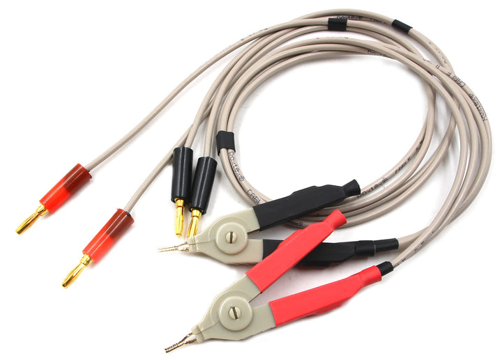 LCR Meter Test Leads Lead Clip Cable Terminal Kelvin Probe Wires with 4 Banana Plugs (Banana Plug)