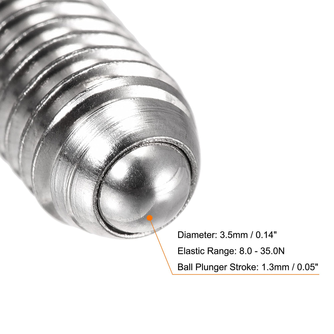 Ball Point Set Screws, M6 x 12mm 304 Stainless Steel Metric Spring Hex Socket Screw 10pcs