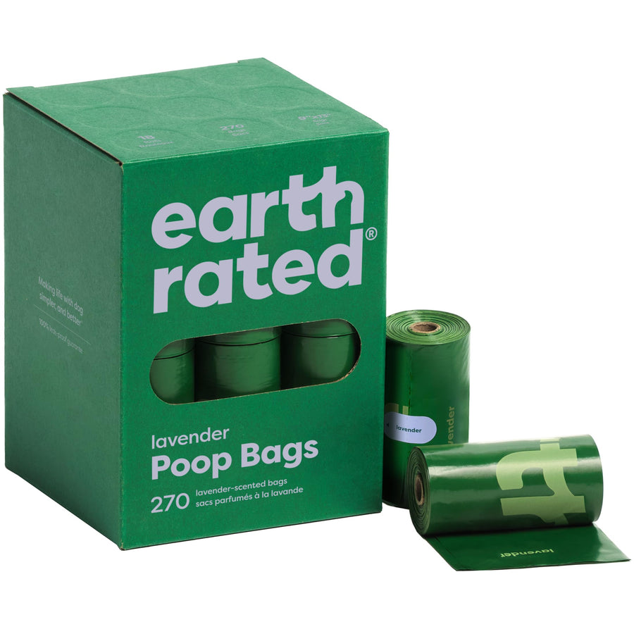 Poop Bags for Dogs, Guaranteed Leak Proof and Extra Thick Waste Bag Refill Rolls, Lavender Scented, 270 Count