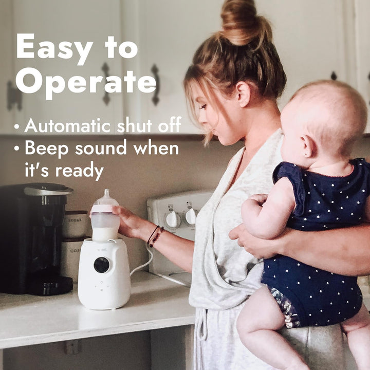 Ultra-Fast Bottle Warmer, Ready Milk in 2 Min, Baby Bottle Warmer for Breastmilk and Formula, Accurate Temperature Control and Automatic Shut-Off, Bottle Warmers for All Bottles