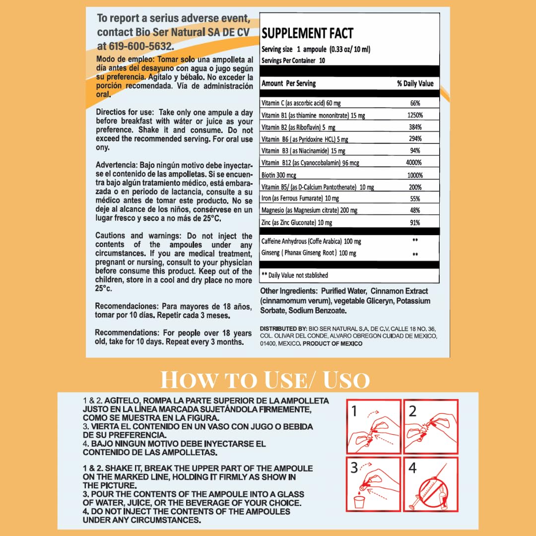 Thiamin B Complex, Complejo B 1000 Shot | Multi-Vitamin