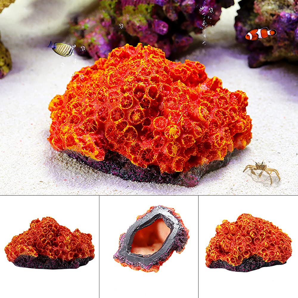1Pc of Polyresin Coral Ornaments, Aquarium Coral Decor for Fish Tank Aquarium Decoration 5.11 x 3.93 x 2.75…