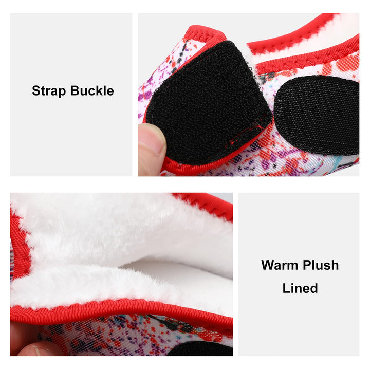 L-RUN Fur Slippers Women Indoor House Slippers Non Slip