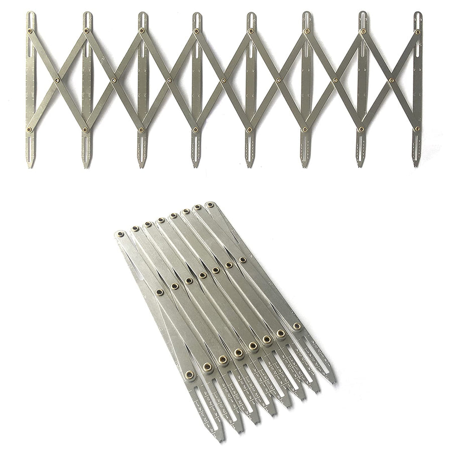 Aluminum Expanding Sewing Gauge Button Guide Spacing Device for Buttons, Pleats & Crafts