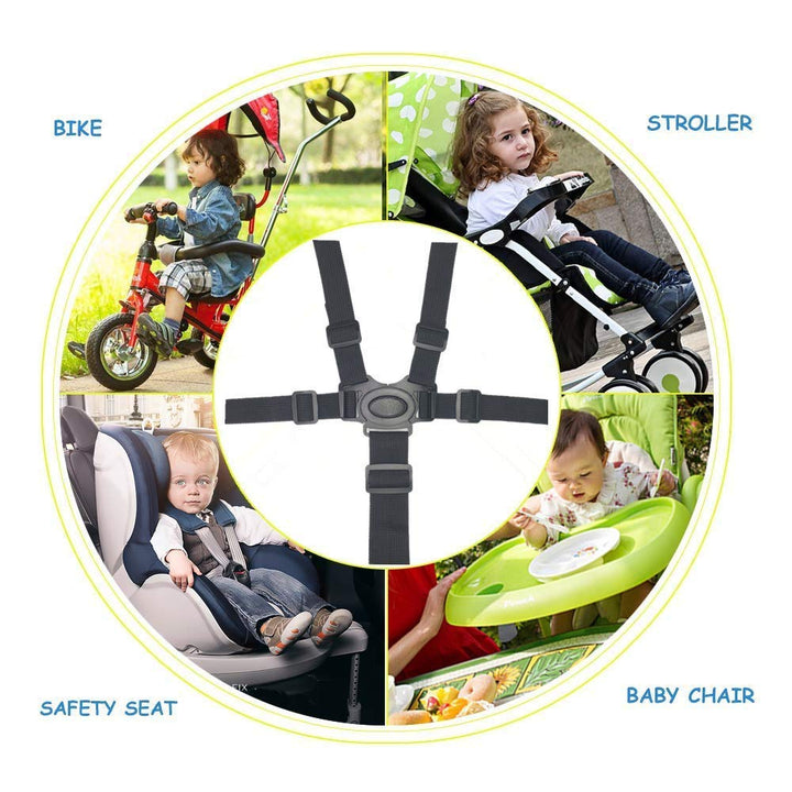 High Chair Straps, Adjustable 5 Point Harness Baby Safety Strap Belt for Stroller Pushchair Pram Buggy Safe Protection,High Chair Baby Harness,Safety Harness Strap Belt