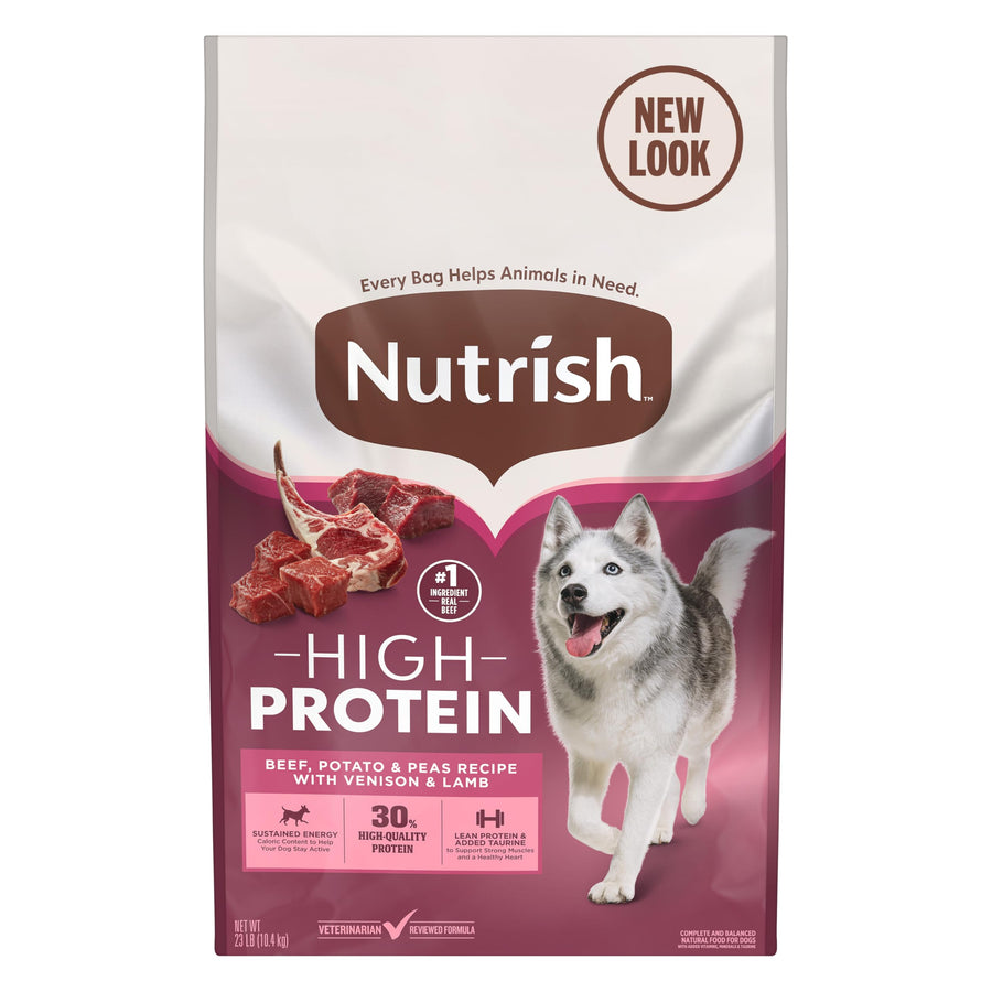 High Protein Beef, Potato & Peas Recipe with Venison & Lamb Dry Dog Food, 23 lb. Bag (Rachael Ray)