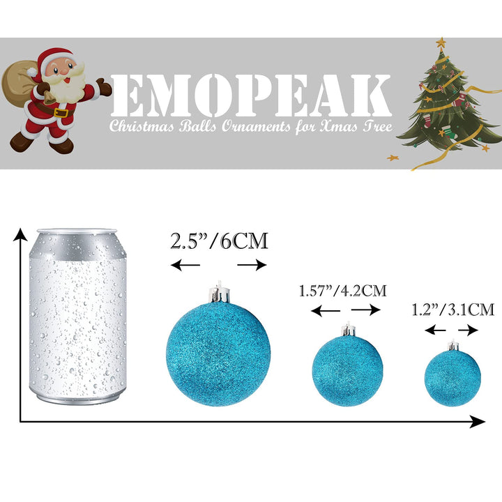 24Pcs Christmas Balls Ornaments for Xmas Christmas Tree - Shatterproof Christmas Tree Decorations Large Hanging Ball for Holiday Party Decoration (Red, 1.2-3.1CM)