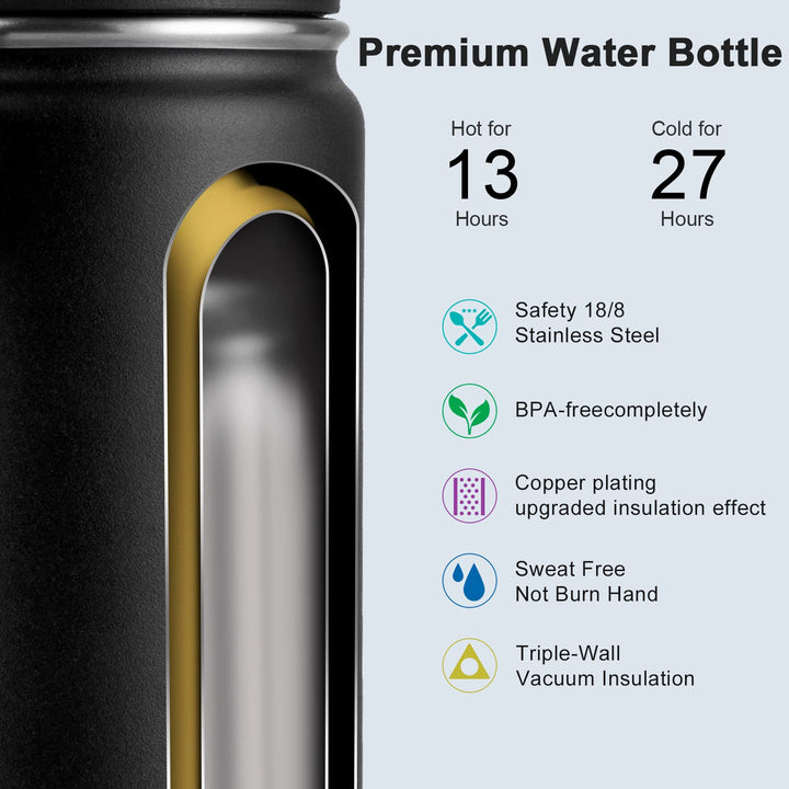 koodee Water Bottle for School-12 oz Stainless Steel Va