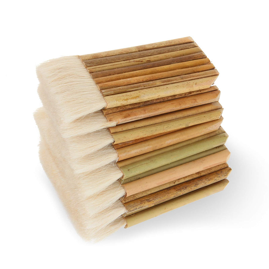 8Pack Hake Brush for Watercolor, Hake Art Paintbrushes, Hake Blender Brushes, Sheep Hair Hake Brushes for Pottery, Bamboo Handle Brushes for Painting, Wash, Dust Cleaning, Ceramic & Pottery Painting