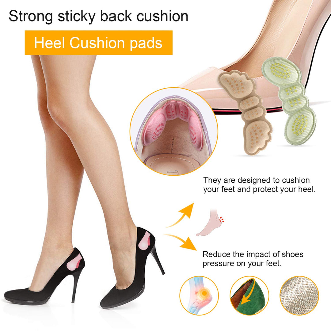 Updated 2020 Version LYLFL [5 Pairs] Heel Cushion Inser