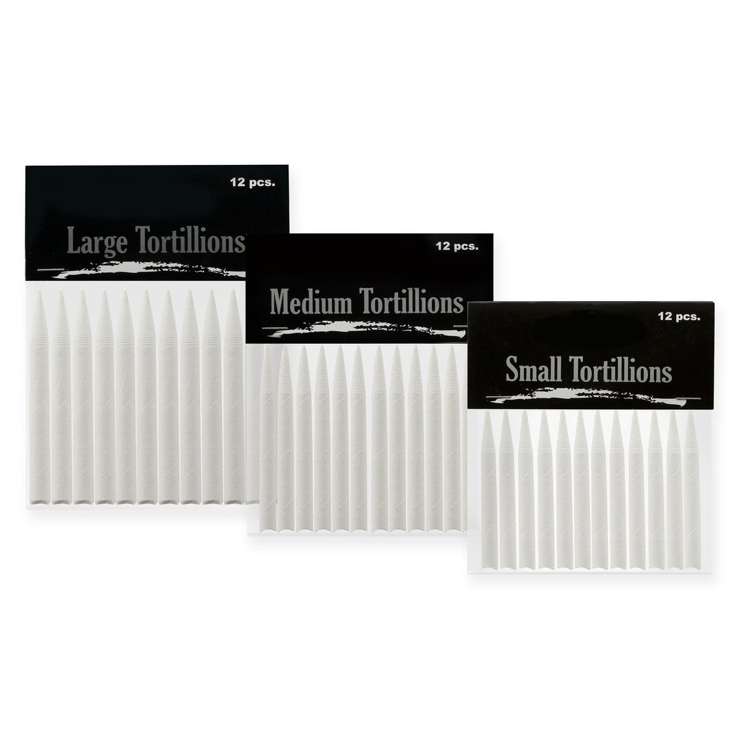 Creative Mark Blending Tortillions - Soft Paper Felts, Traditional Blenders Easily Sharpened or Sanded - [Set of 12 - Medium]