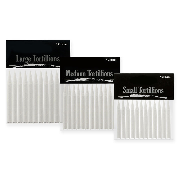 Creative Mark Blending Tortillions - Soft Paper Felts, Traditional Blenders Easily Sharpened or Sanded - [Set of 12 - Medium]