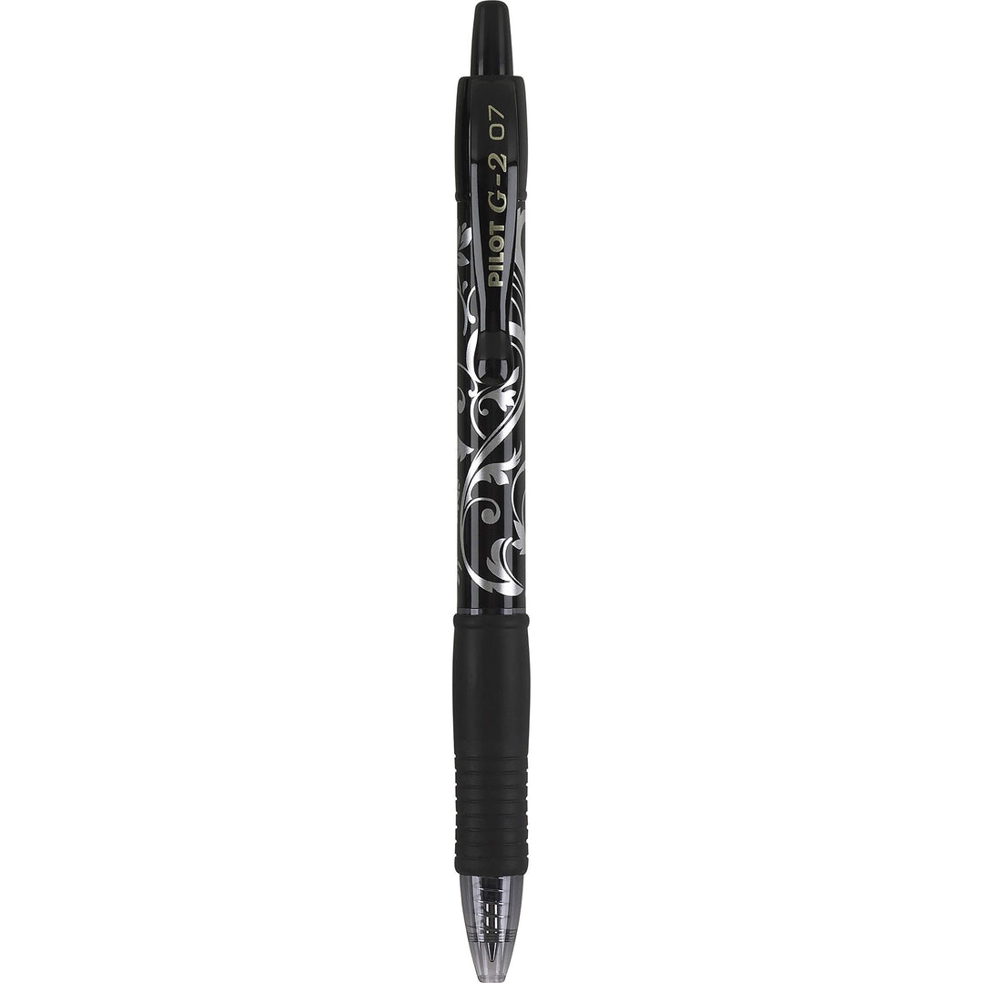 Pilot, G2 Premium Gel Roller Pens, Fine Point 0.7 mm, Fashion Collection, Black, Pack of 5