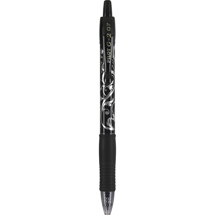 Pilot, G2 Premium Gel Roller Pens, Fine Point 0.7 mm, Fashion Collection, Black, Pack of 5