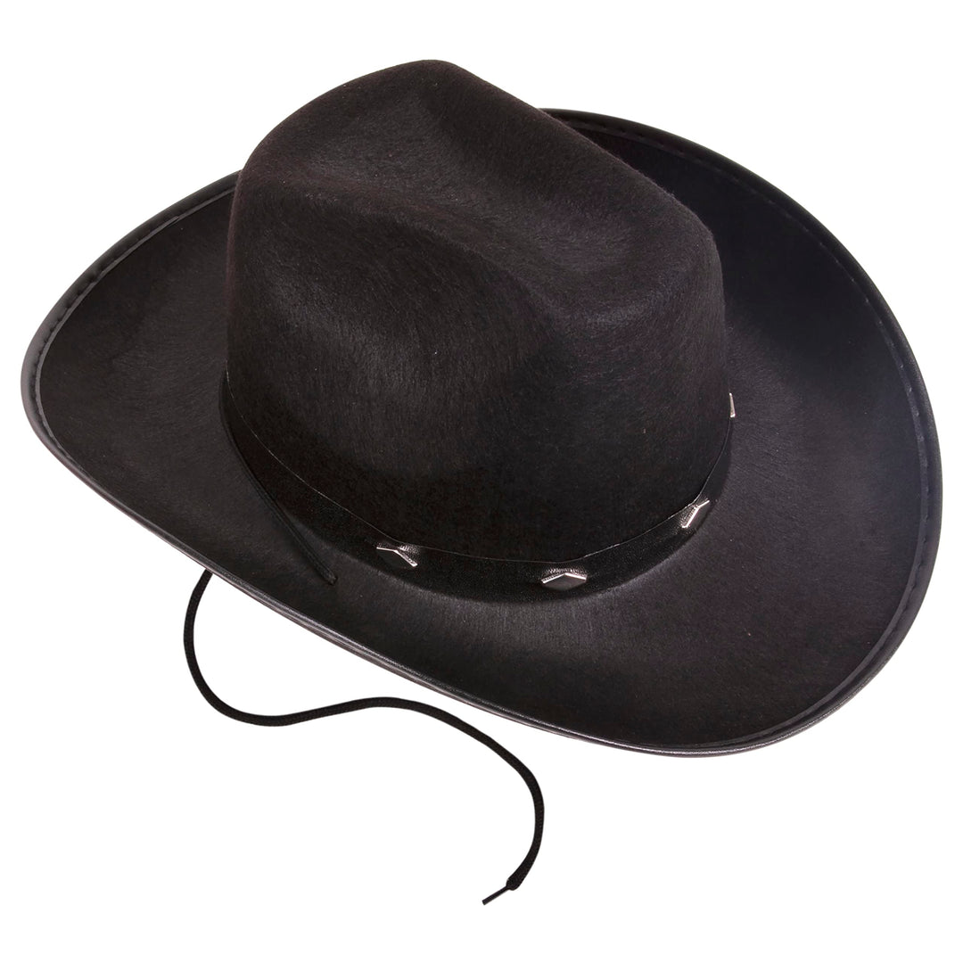Black Cowboy Hat for Men &amp; Women - Western Accessory Felt Hats with Pull-On Closure for Costume Parties, Black Cowgirl Hat for Country Fashion