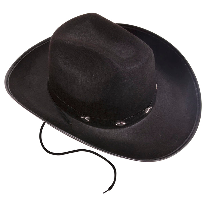 Black Cowboy Hat for Men &amp; Women - Western Accessory Felt Hats with Pull-On Closure for Costume Parties, Black Cowgirl Hat for Country Fashion