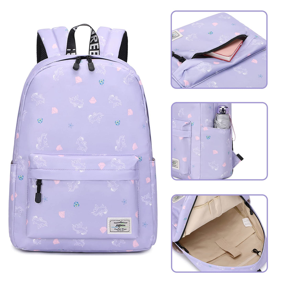 mygreen Waterproof School Backpack for Girls Teens Cute