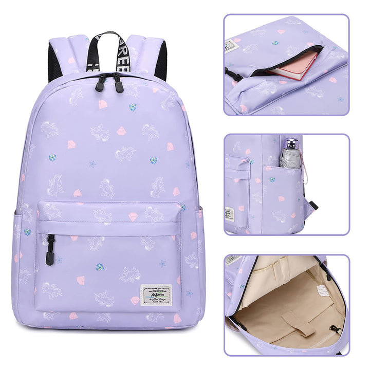 mygreen Waterproof School Backpack for Girls Teens Cute