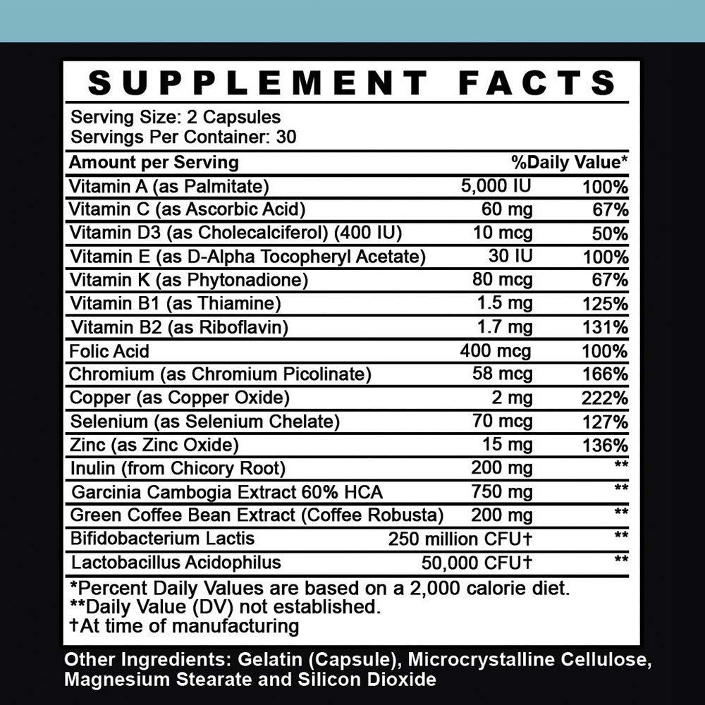 Angry Supplements Garcinia Cambogia with Probiotics, Gu