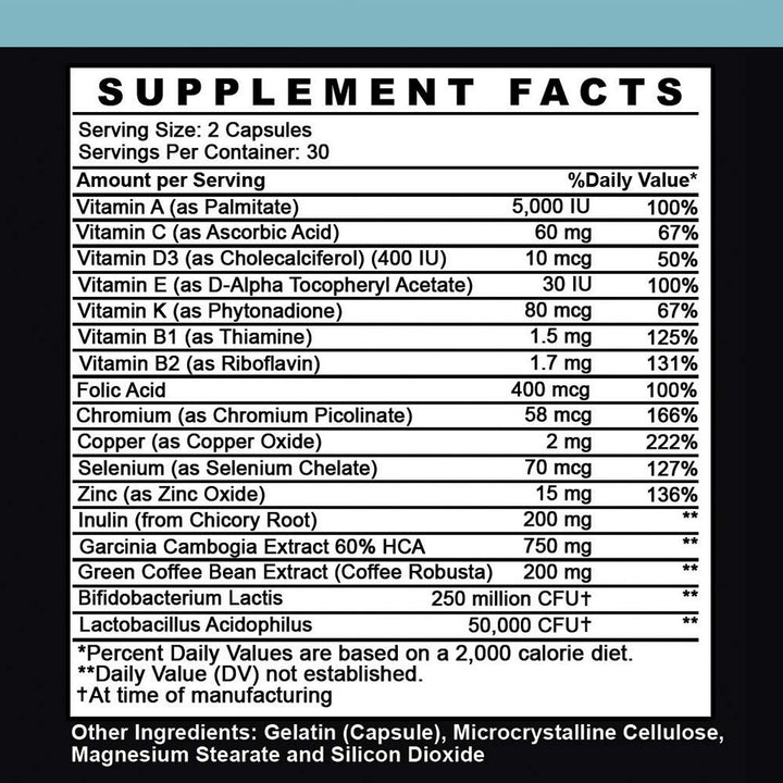 Angry Supplements Garcinia Cambogia with Probiotics, Gu