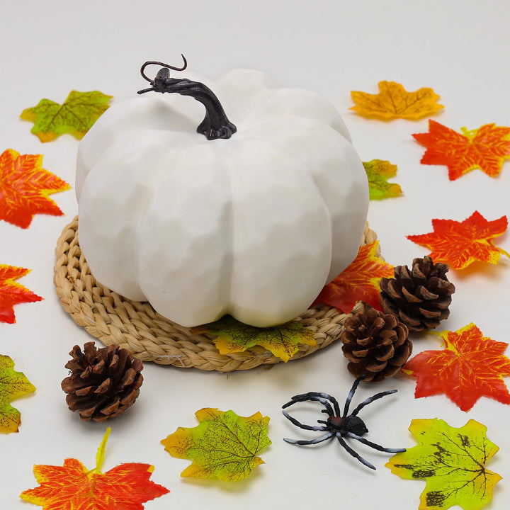 Artificial Large Simulation Pumpkins Fake Realistic Fall Harvest Props Faux Foam Simulation Vegetable Decoration Home Halloween Wedding Thanksgiving Holiday