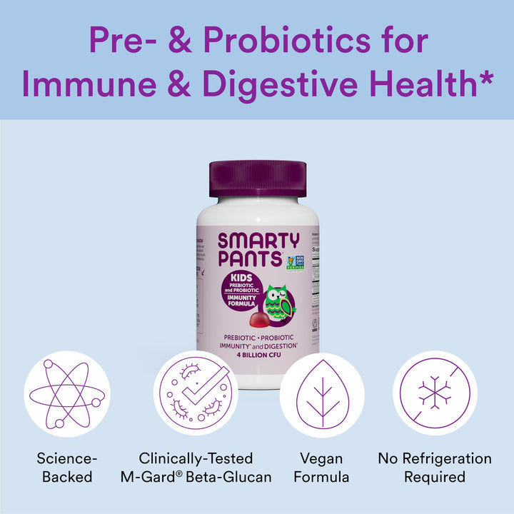 SmartyPants Kids Probiotic Immunity Gummies: Prebiotics