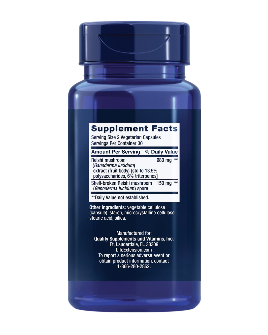 Reishi Extract Mushroom Complex - Mushrooms Herbal Supplement for Immune Support – Ganoderma Lucidum Extract - Gluten-Free, Non-GMO, Vegetarian – 60 Capsules